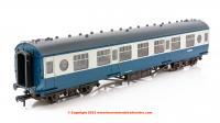 39-452 Bachmann LMS 57ft Porthole Second Corridor Coach number M13167M in BR Blue & Grey - Era 6.
